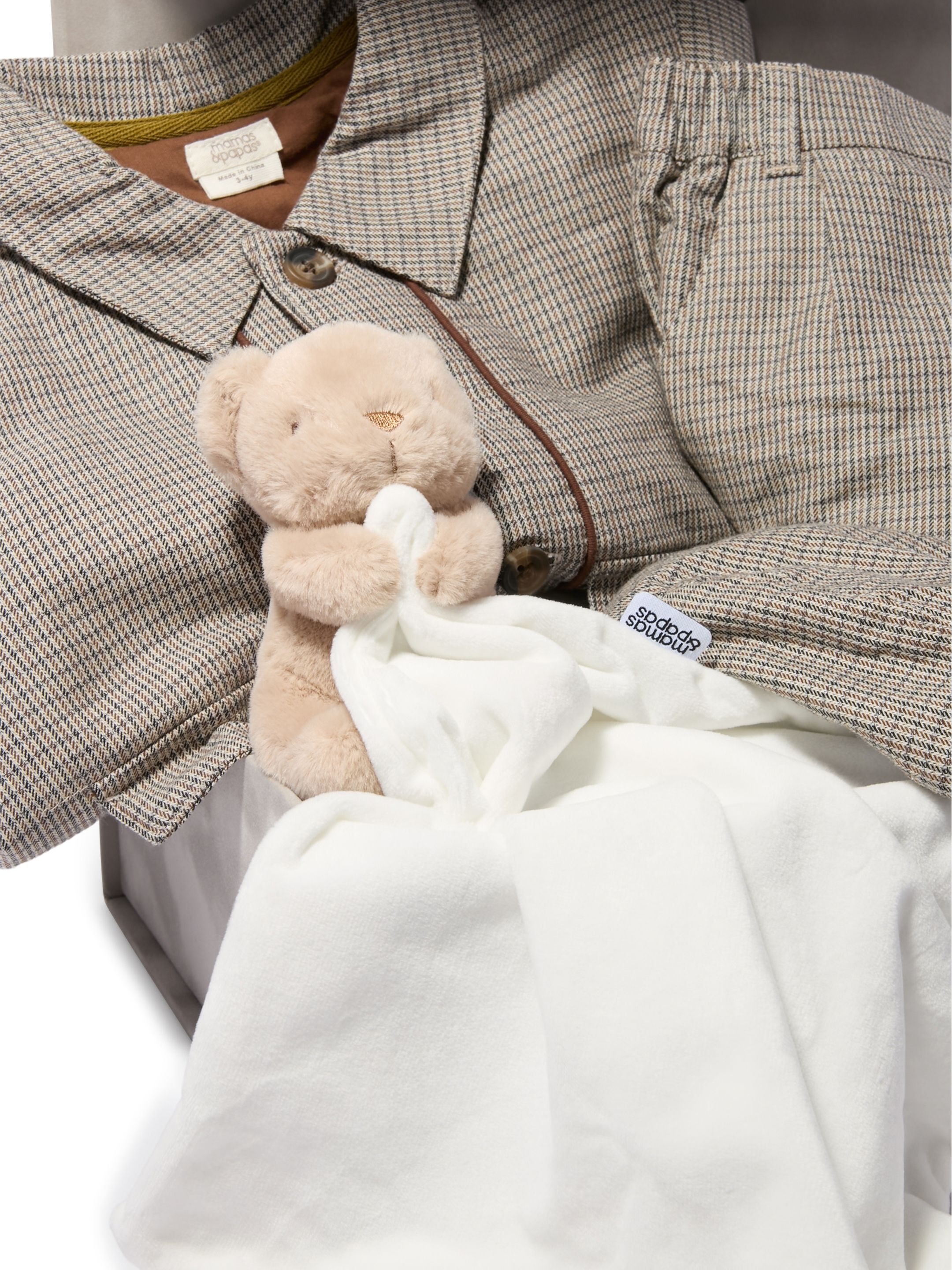 Houndstooth Bomber Jacket, Trousers & Flat Cap Baby Gift Set image number 2
